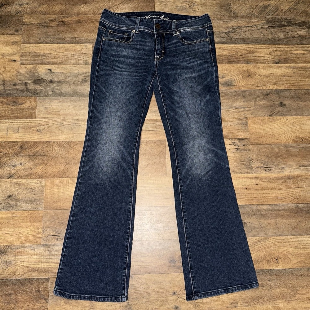 American Eagle Original Boot Cut Size 8 Regular Stretch Dark Wash